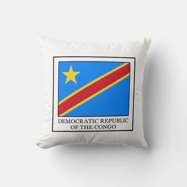 Democratic Republic of the Congo Throw Pillow (Front)