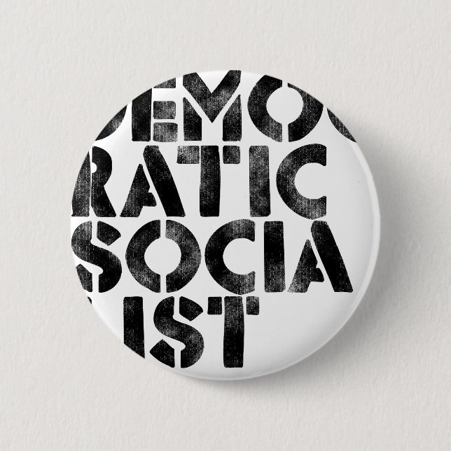 Democratic Socialist 2 Inch Round Button (Front)