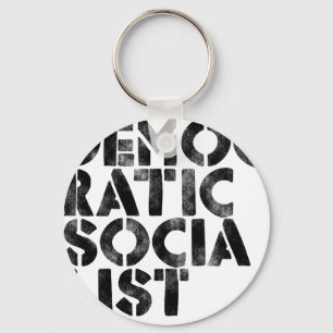 Democratic Socialist Keychain