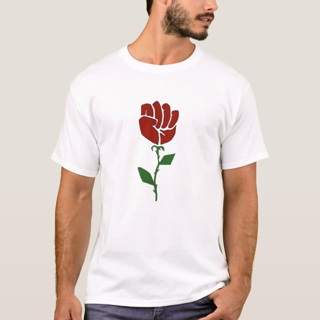 Democratic Socialist Rose T-Shirt (Front)