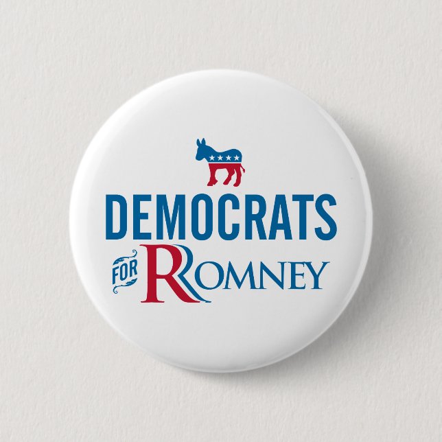 Democrats 2 Inch Round Button (Front)