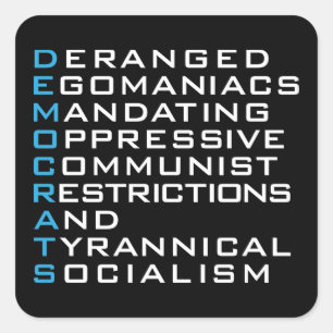 Democrats Acronym  - Funny Stickers