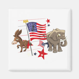 Democrats and Republicans Magnet