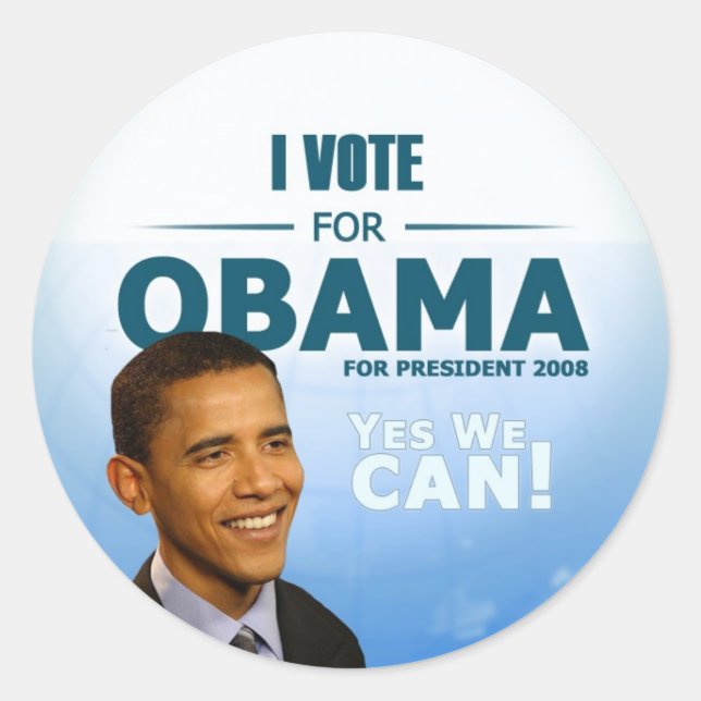 Democrats Gear Barack Obama Classic Round Sticker (Front)