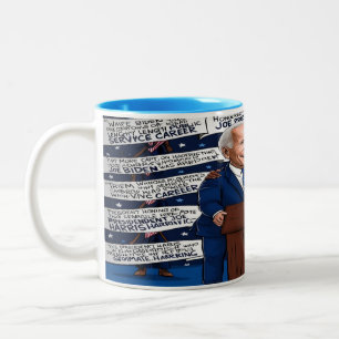 Democrats Honour Biden, Embrace Harris - 11oz Cera Two-Tone Coffee Mug