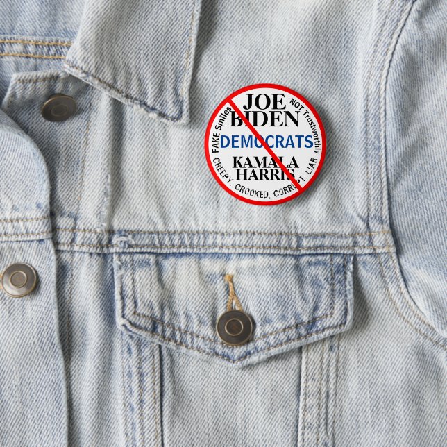 Democrats Joe Biden Kamala Harris 2 Inch Round Button (In Situ)