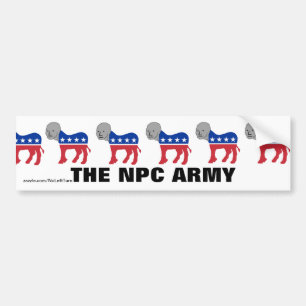 Democrats NPC Army Bumper Sticker