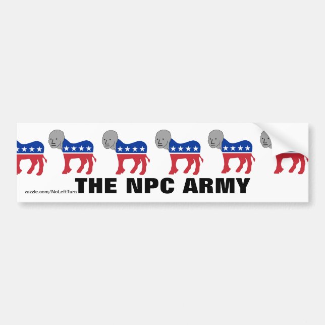 Democrats NPC Army Bumper Sticker (Front)