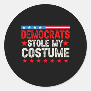 Democrats Stole My Costume Funny Political Vintage Classic Round Sticker