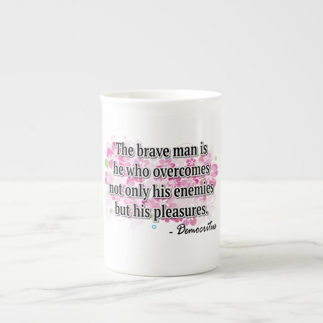 Democritus Bone China Mug (Front)