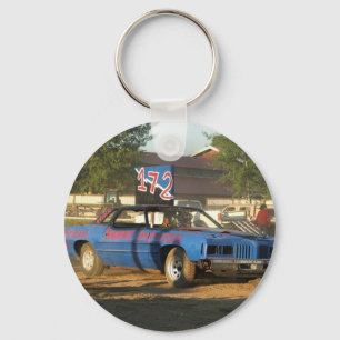 Demolition Derby "172" Car Item Keychain