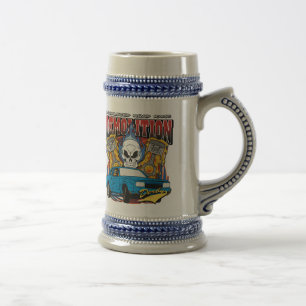 Demolition Derby Beer Stein