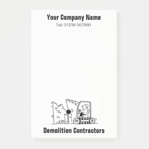 Demolition Services Cartoon Notes