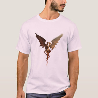Demon and Angel Wings Romantic Fantasy Illustratio T-Shirt