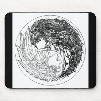 Demon-Angel Yin-Yang Mouse Pad