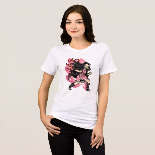 Demon Awakened Nezuko - Stylized Anime Action Art Tri-Blend Shirt