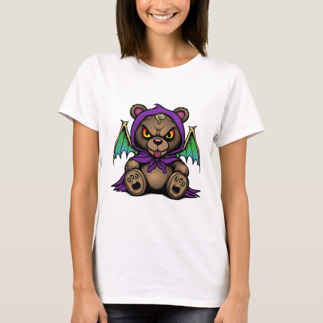Demon Bear – Cute but Cursed" T-Shirt (Front)