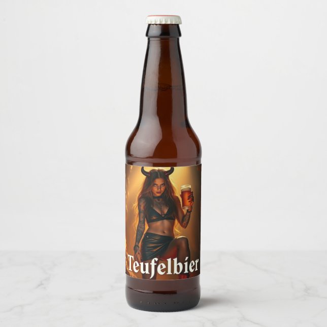demon beer bottle label (Front)