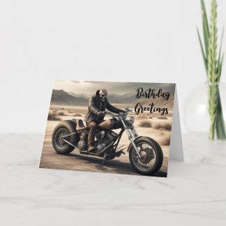 demon biker birthday card