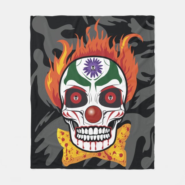Démon crâne Clown mal Jeter une couverture Idée ca (Devant)