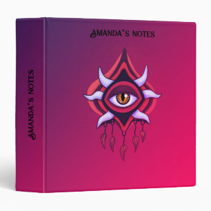 Demon Eye - Whimsigoth Horror Art in Pink Binder