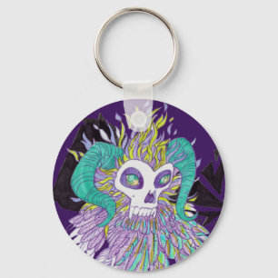 Demon Feathers Spooky Monster Keychain