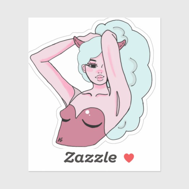 Demon Girl Sticker (Sheet)