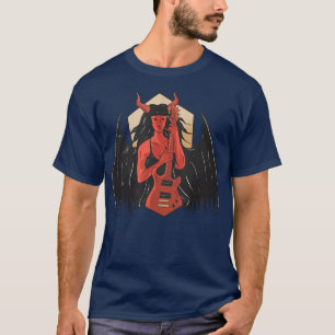 Demon Hell Lucifer Devil Evil Underworld Guitar Mu T-Shirt