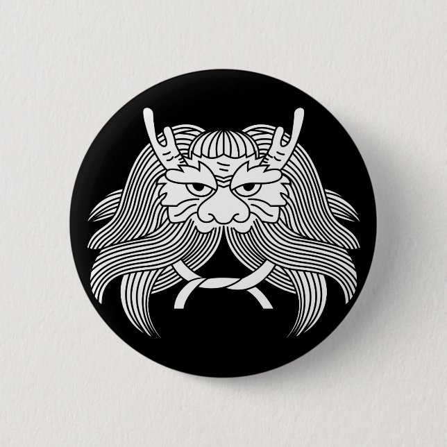 Demon helmet 2 inch round button (Front)