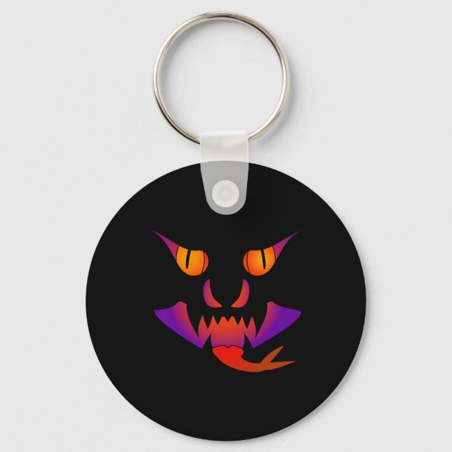 Demon Jack O Lantern  Keychain (Front)