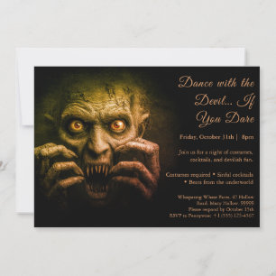Demon Night Halloween Costume Fête Invitation