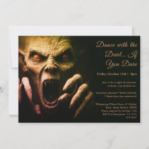 Demon Night Halloween Costume Party Invitation