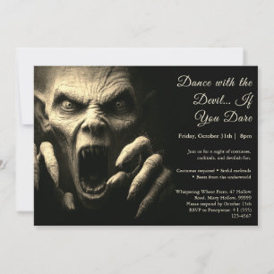 Demon Night Halloween Costume Party Invitation