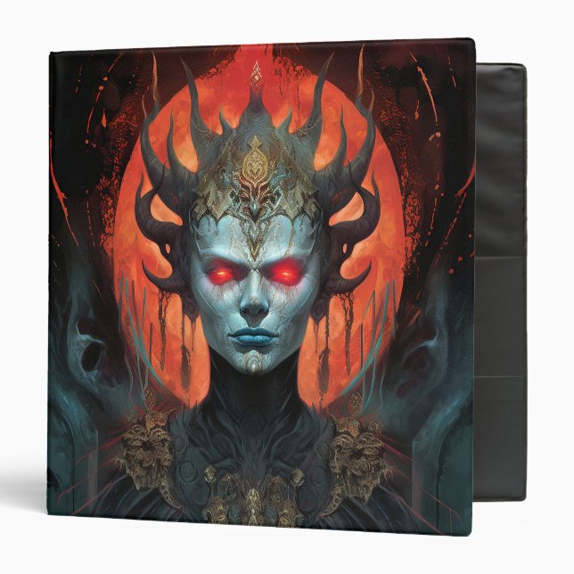 Demon Queen Dark Goddess Fantasy Art Binder (Front/Inside)