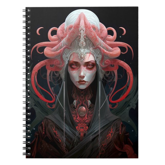 Demon Queen Fantasy Art Notebook (Front)