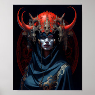 Demon Queen Fantasy Art Poster