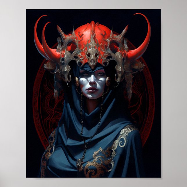 Demon Queen Fantasy Art Poster (Front)