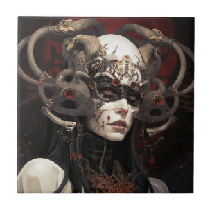 Demon Queen Fantasy Art Tile
