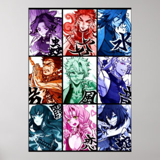 Demon Slayer Hashira Pillars  Poster