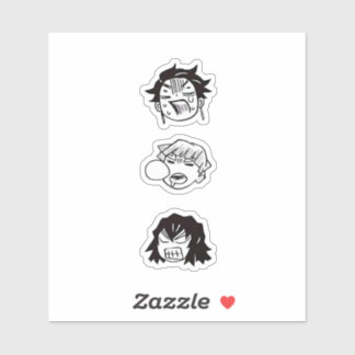 Demon Slayer Trio funny Custom-Cut Vinyl Sticker