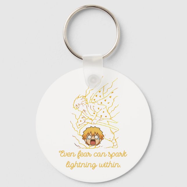 Demon Slayer Zenitsu inspired Keychain (Front)