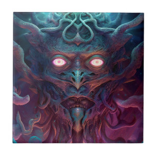 Demon Surreal Dark Fantasy Art Tile