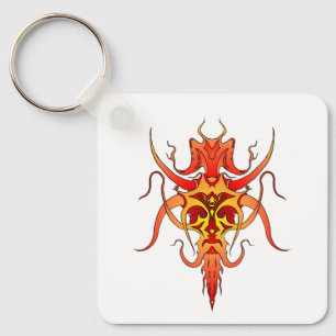 Demon Tribal Tattoo Design Keychain