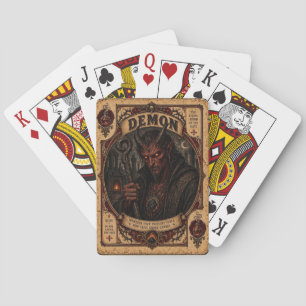 Demon, Vintage Circus Monsters Playing Cards