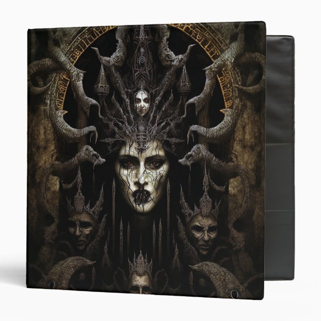Demon Woman Monster Horror Art Binder (Front/Inside)