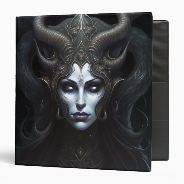 Demon Woman Queen Dark Fantasy Art Binder (Front/Inside)