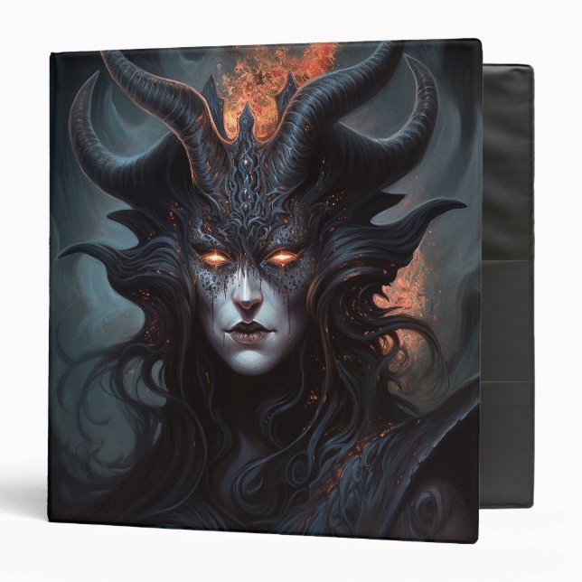 Demon Woman Queen Dark Fantasy Art Binder (Front/Inside)