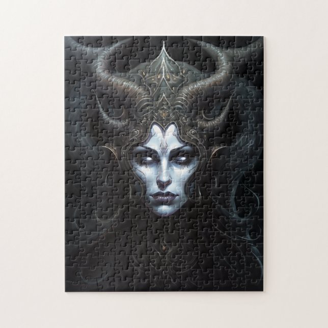 Demon Woman Queen Dark Fantasy Art Jigsaw Puzzle (Vertical)