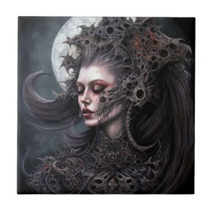 Demon Woman Queen Dark Fantasy Art Tile
