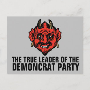 DEMONCRAT DEMOCRAT PARTY SATAN POSTCARD